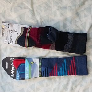 BRAND NEW merino wool ski socks, sz L